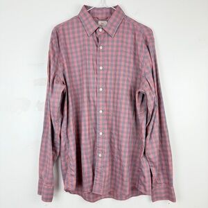 Faherty Supima Cotton Blend Button-Down Shirt | Pink Check Soft Stretch